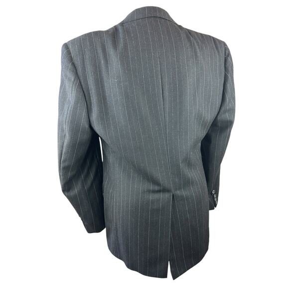 Polo Ralph Lauren Wool Cashmere Pinstriped Blazer Suit Jacket Size 40 H14378 - Picture 13 of 16